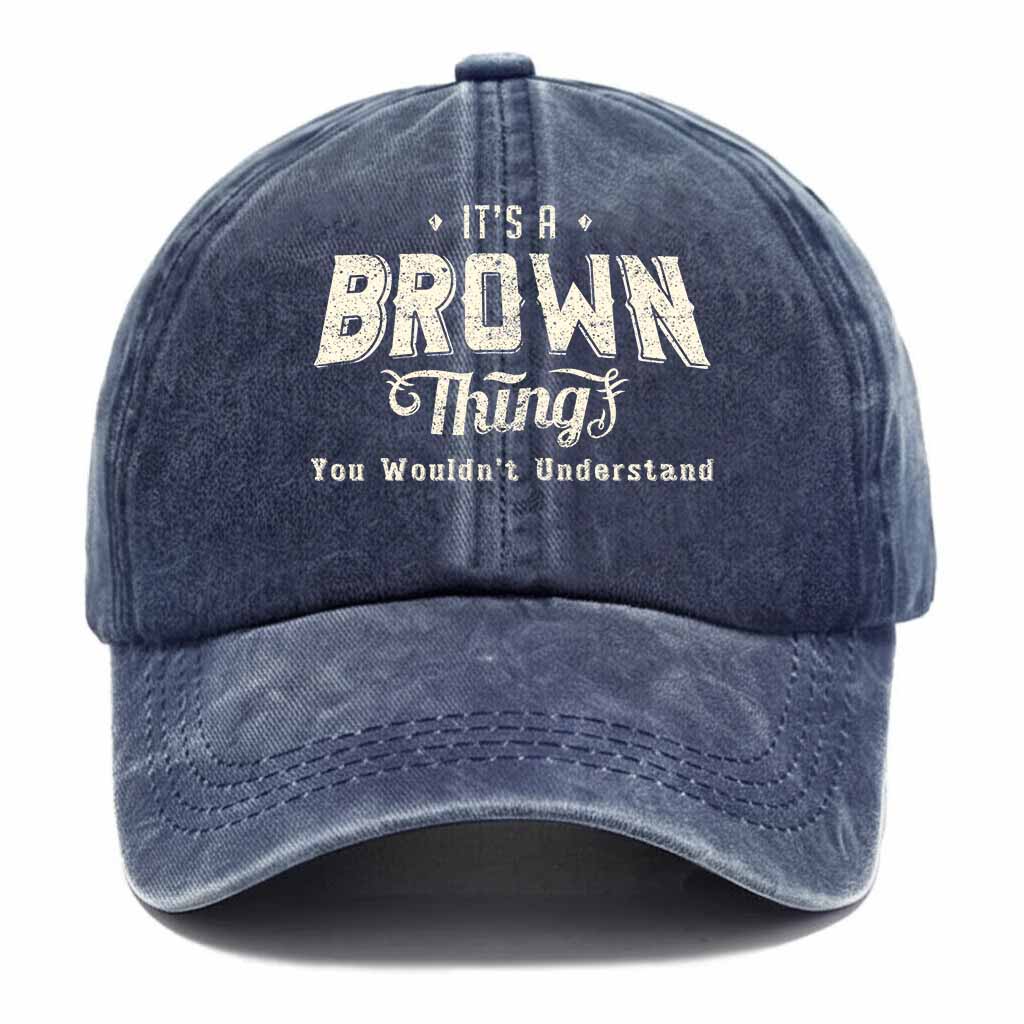 Brown Thing Washed Baseball Cap