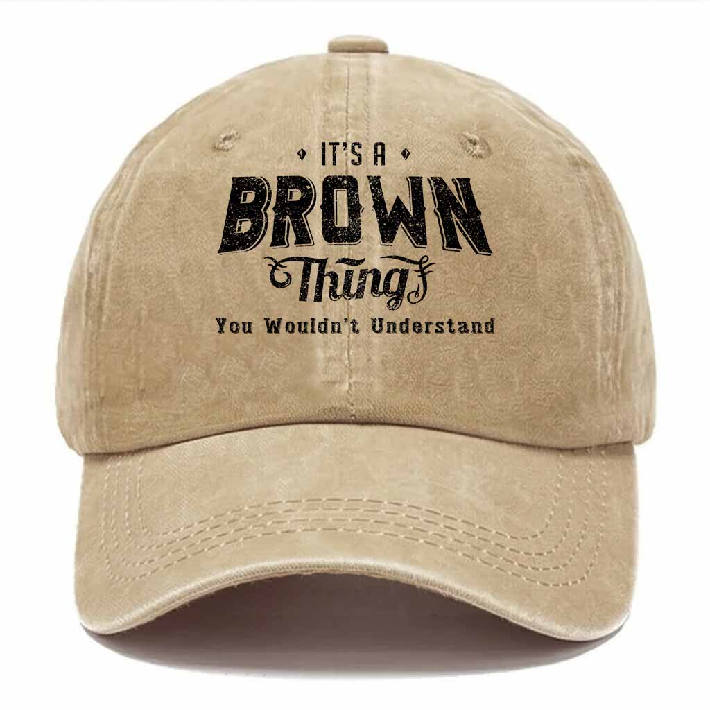 Brown Thing Washed Baseball Cap