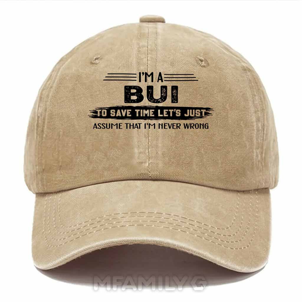 Bui Never Wrong Washed Baseball Cap