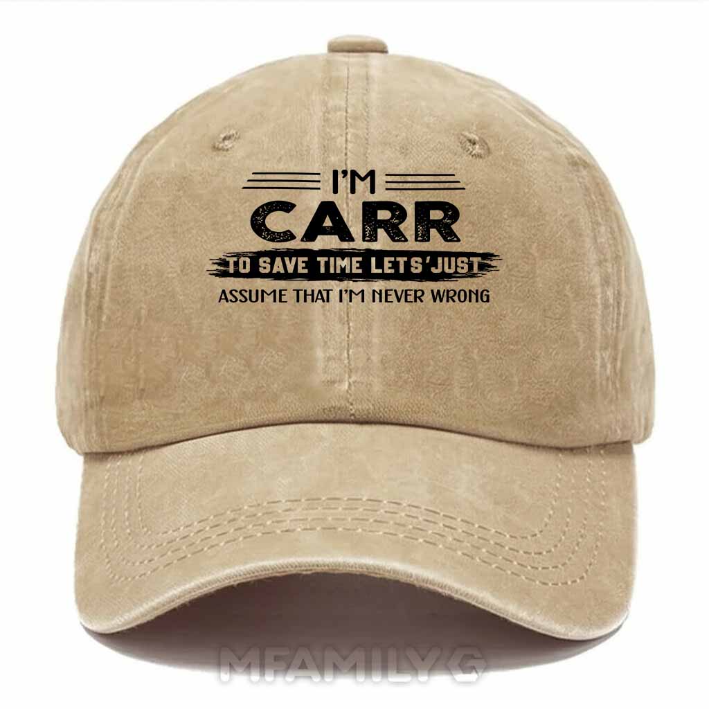 Carr Doing Carr Things Washed Baseball Cap