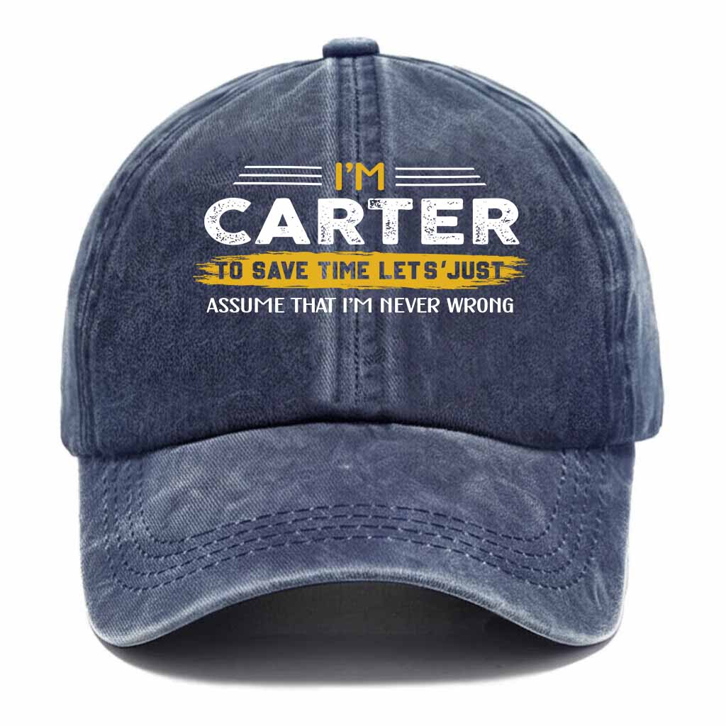 Carter Never Wrong Washed Baseball Cap