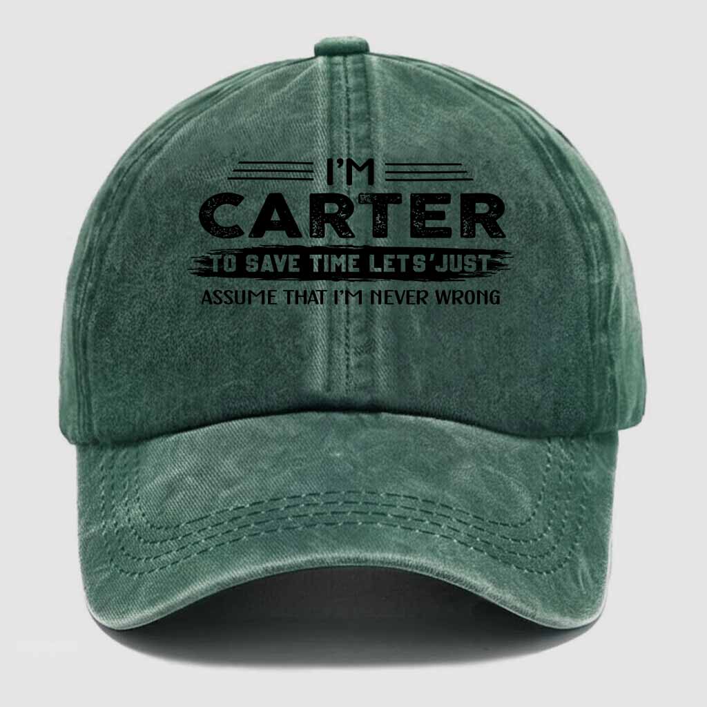 Carter Never Wrong Washed Baseball Cap