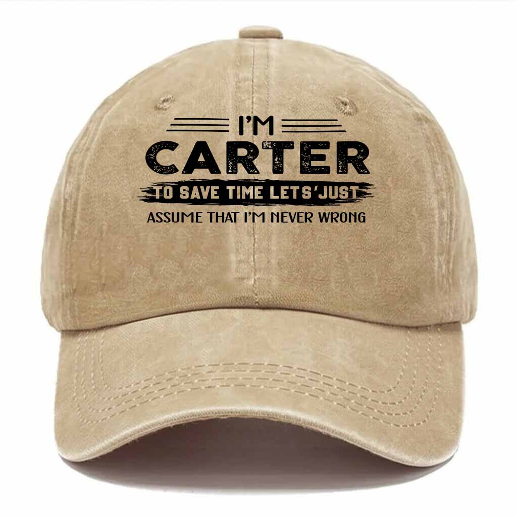 Carter Never Wrong Washed Baseball Cap
