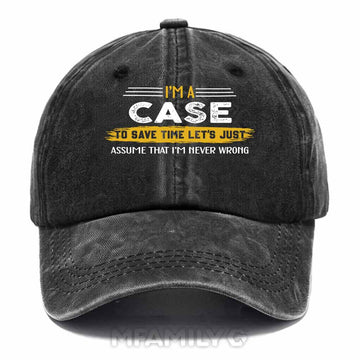 Case Never Wrong Washed Baseball Cap