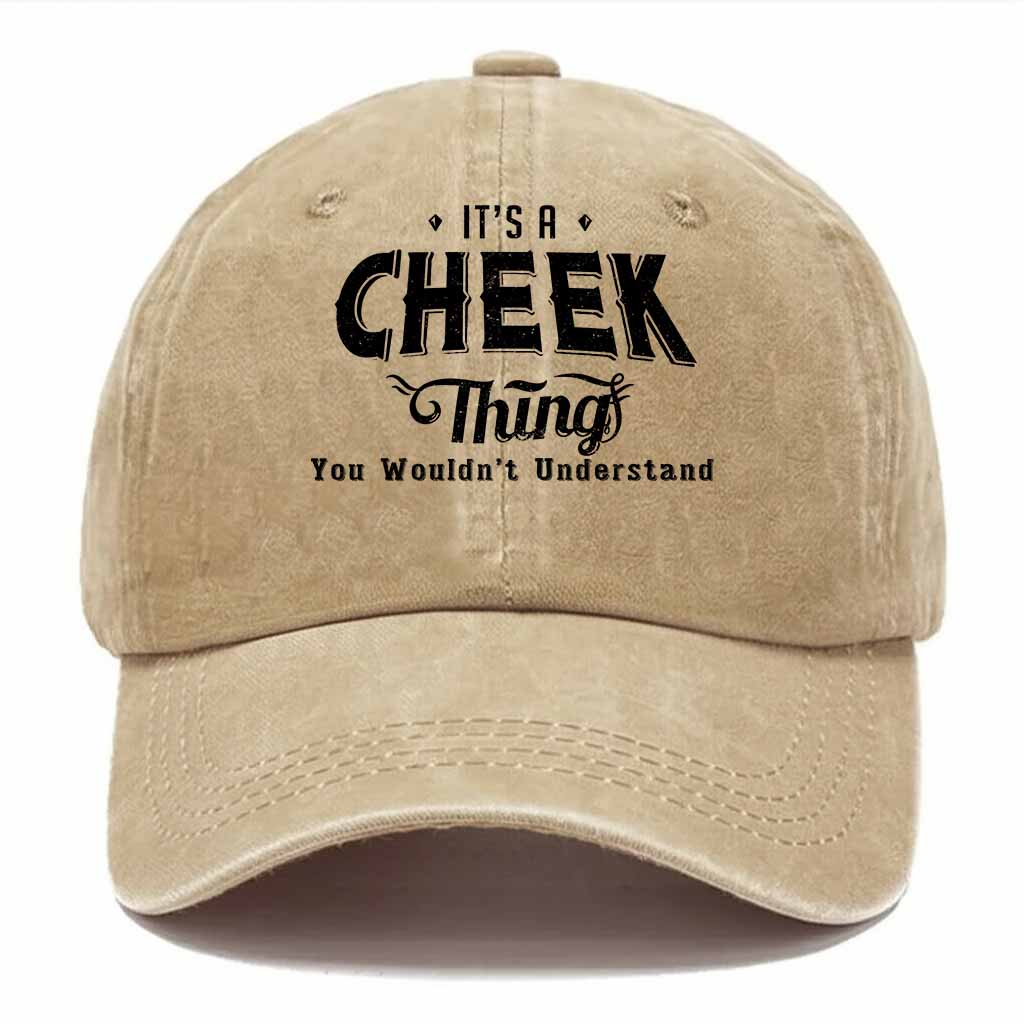 Cheek Thing Washed Baseball Cap