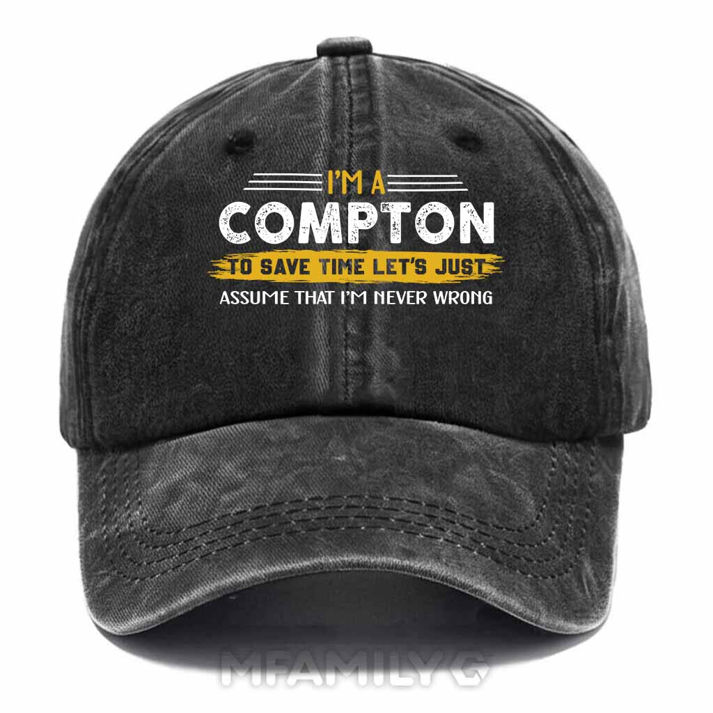 Compton Never Wrong Washed Baseball Cap