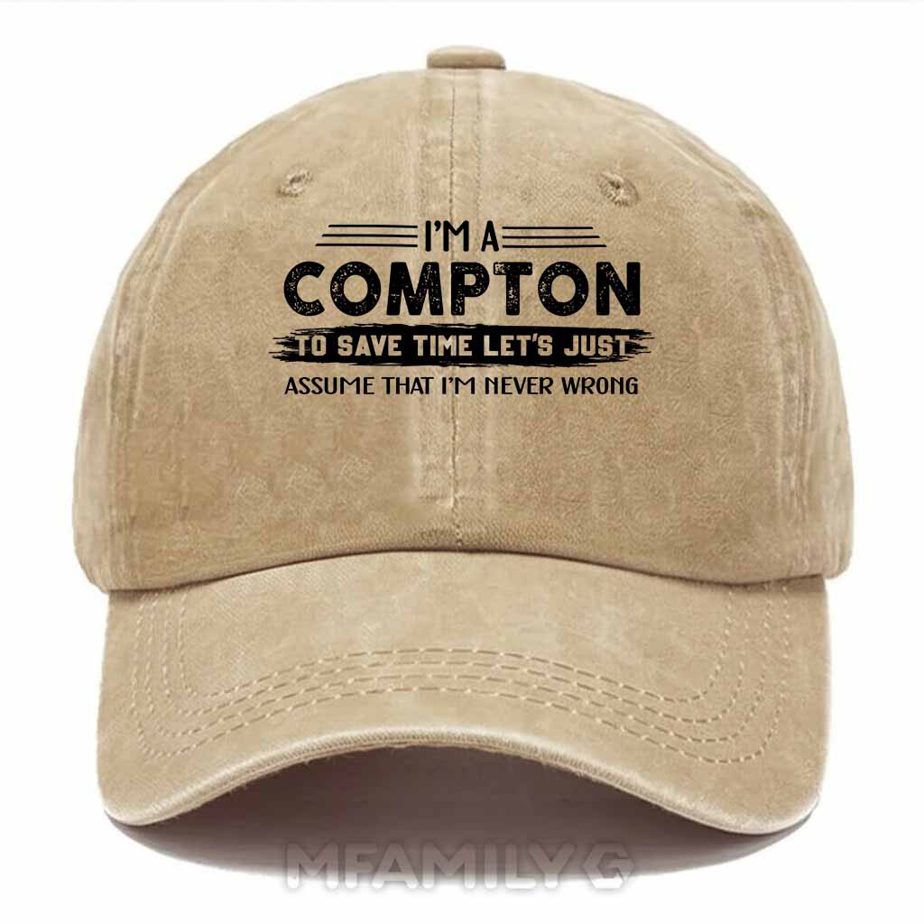 Compton Never Wrong Washed Baseball Cap