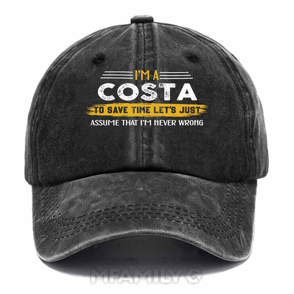 Costa Never Wrong Washed Baseball Cap