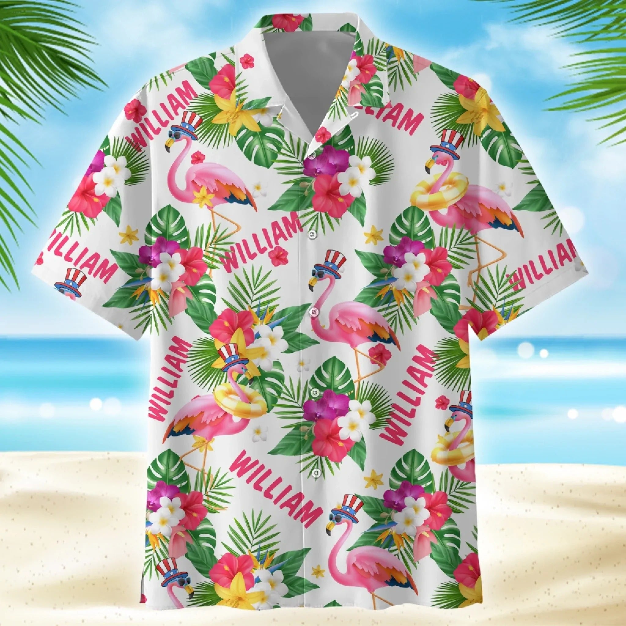 Custom Williams Family Hawaiian Floral Shirt