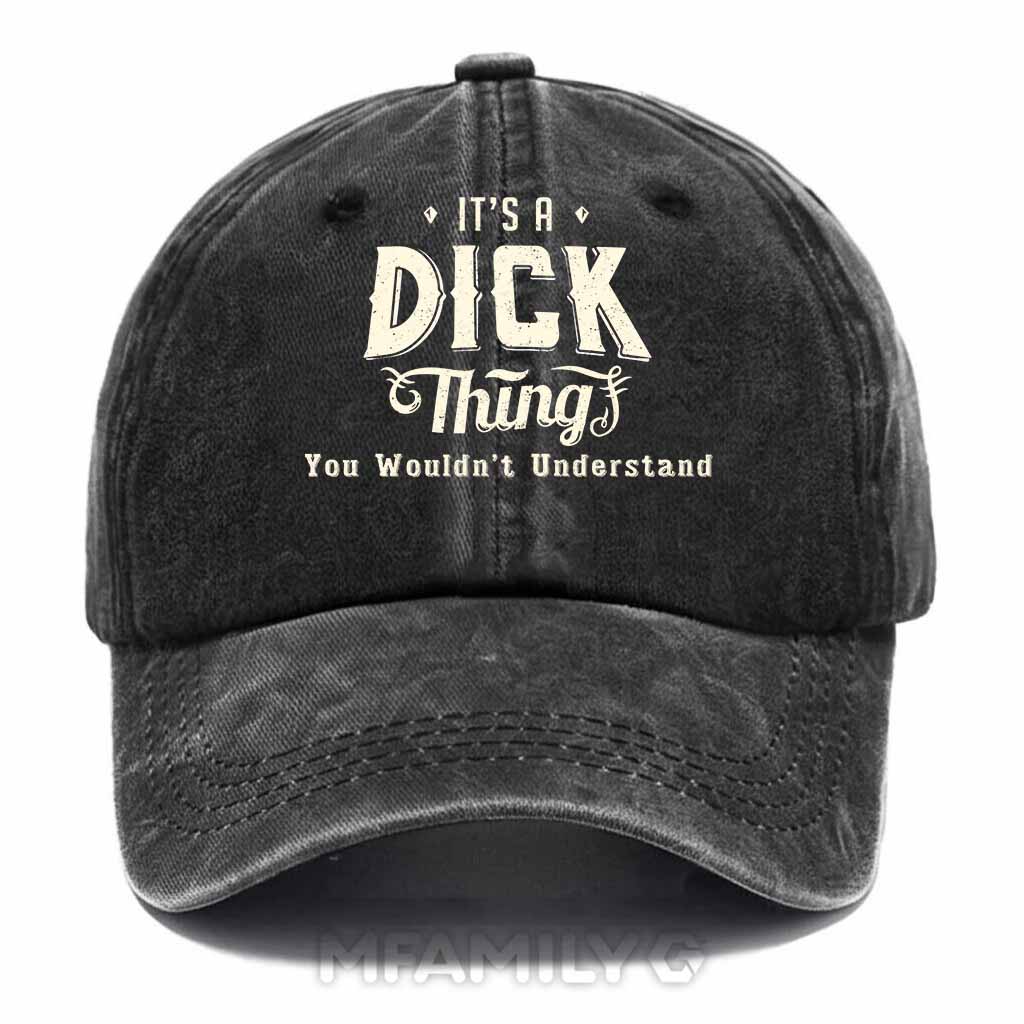 Dick Thing Washed Baseball Cap