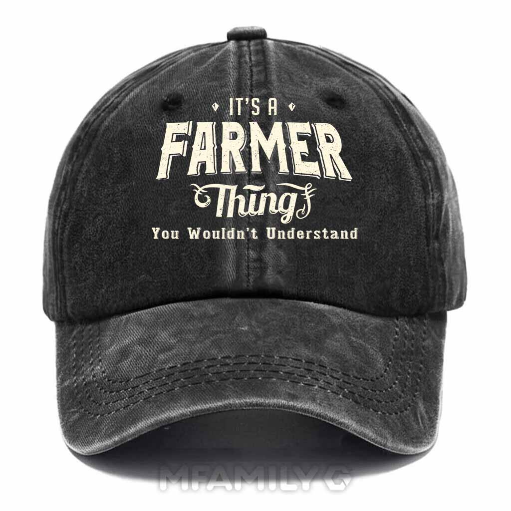 Farmer Thing Washed Baseball Cap