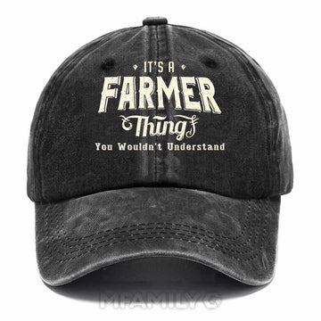 Farmer Thing Washed Baseball Cap