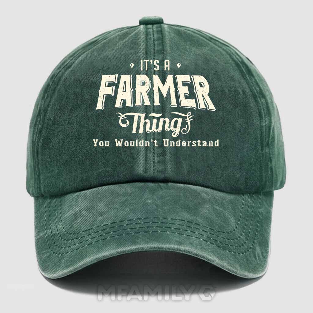 Farmer Thing Washed Baseball Cap