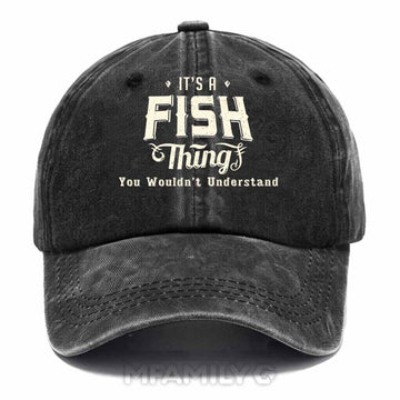 Fish Thing Washed Baseball Cap