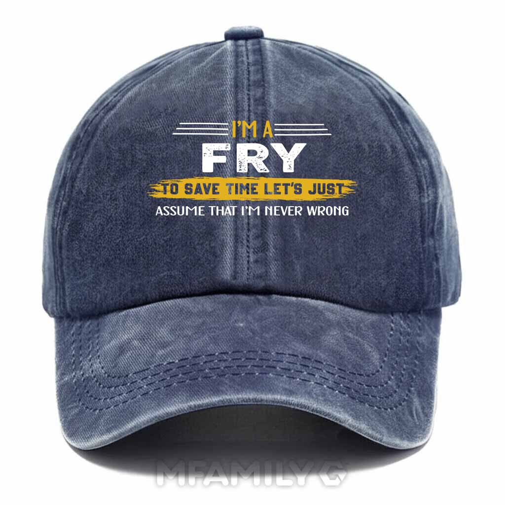 Fry Never Wrong Washed Baseball Cap