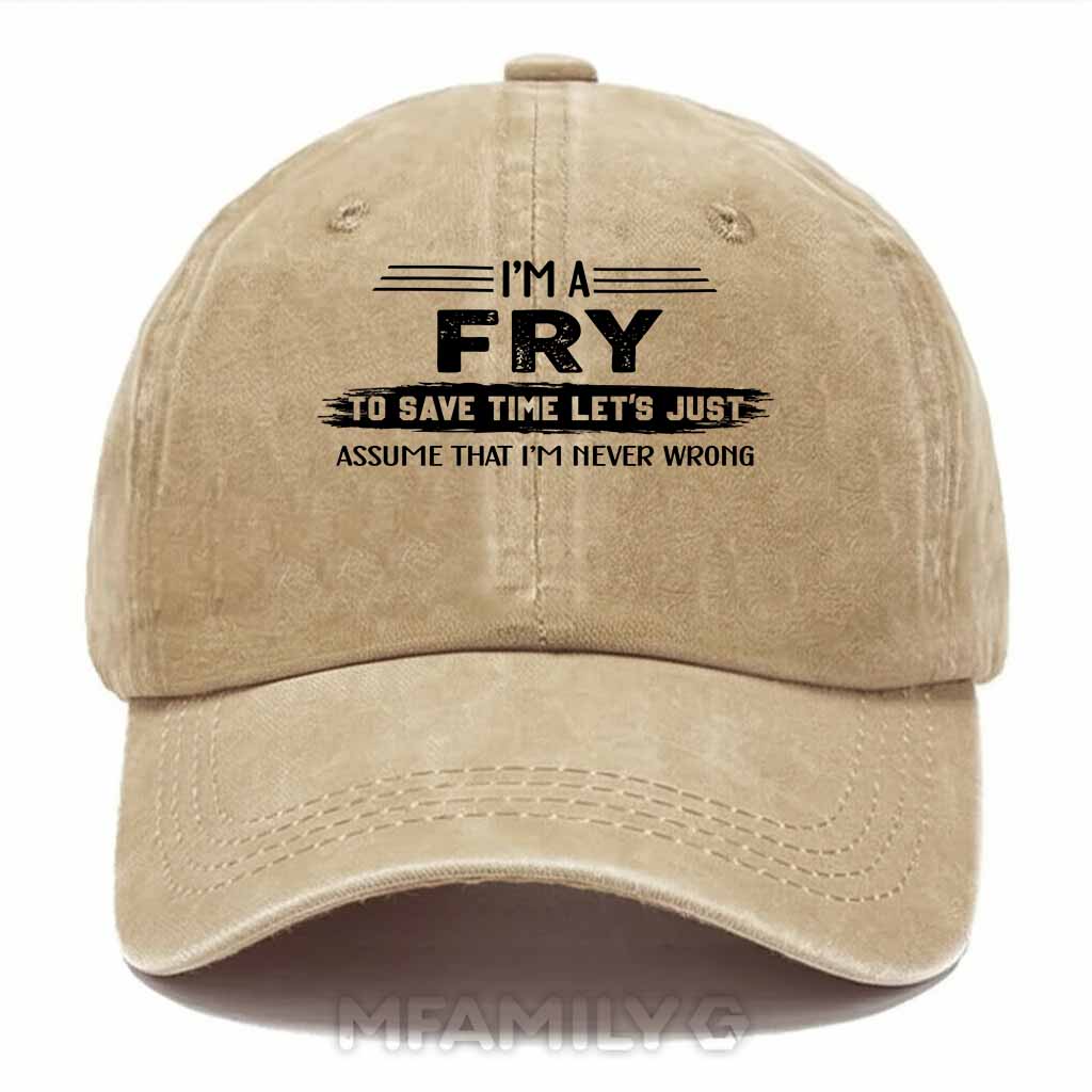 Fry Never Wrong Washed Baseball Cap