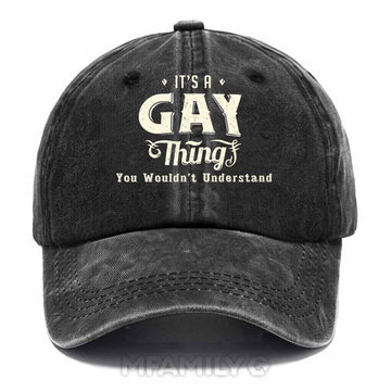 Gay Thing Washed Baseball Cap