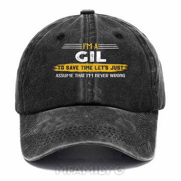 Gil Never Wrong Washed Baseball Cap