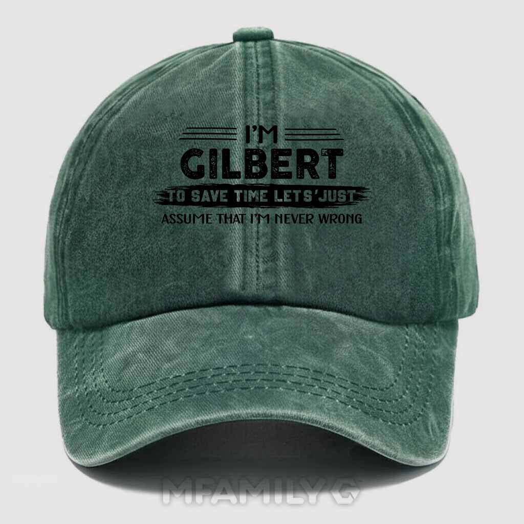 Gilbert Doing Gilbert Things Washed Baseball Cap
