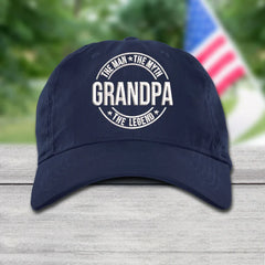 Grandpa The Man The Myth The Legend Embroidery Cap