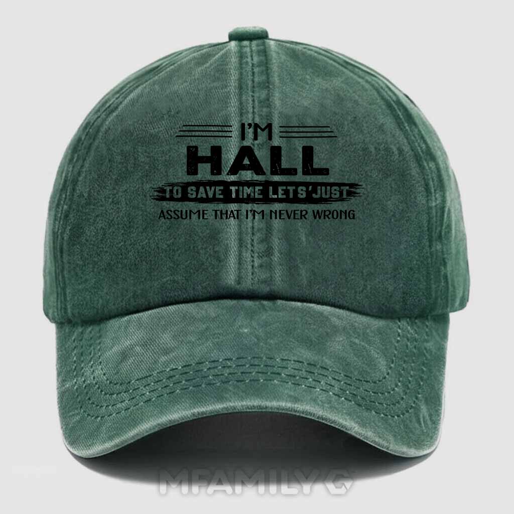 Hall Never Wrong Washed Baseball Cap