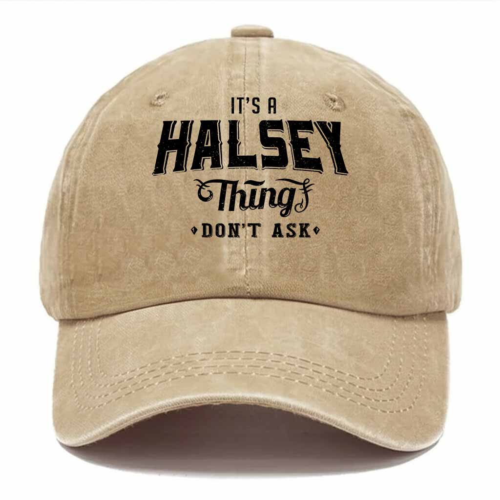 Halsey Thing Dont Ask Washed Baseball Cap