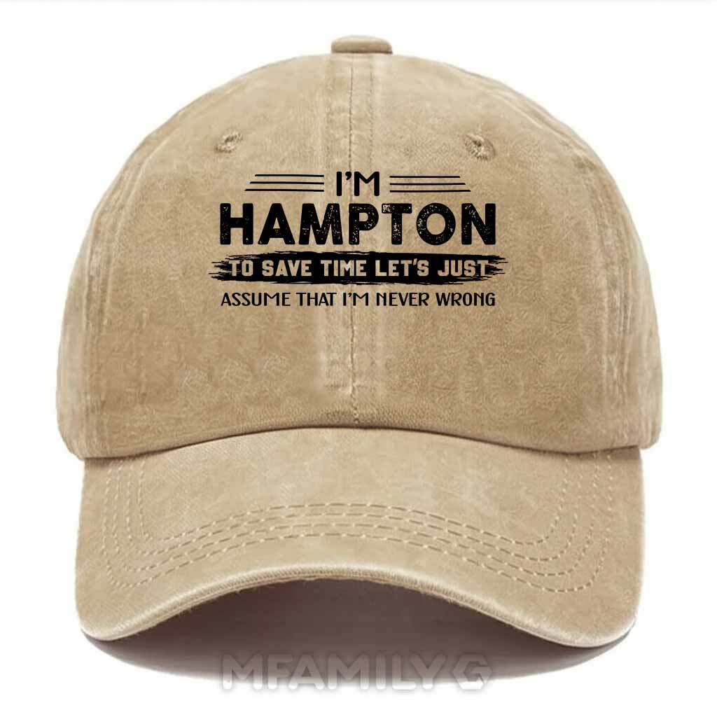 Hampton Never Wrong Washed Baseball Cap