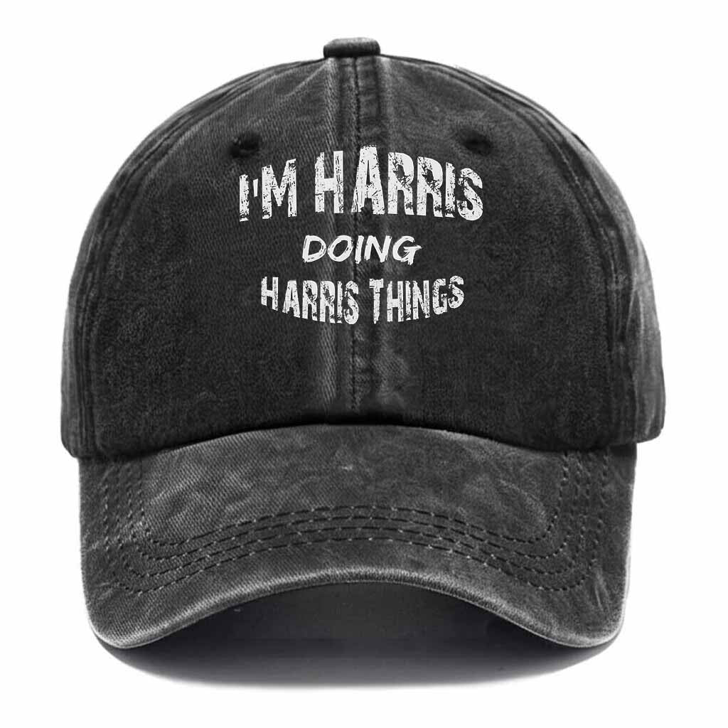 Harris Doing Harris Things Washed Baseball Cap