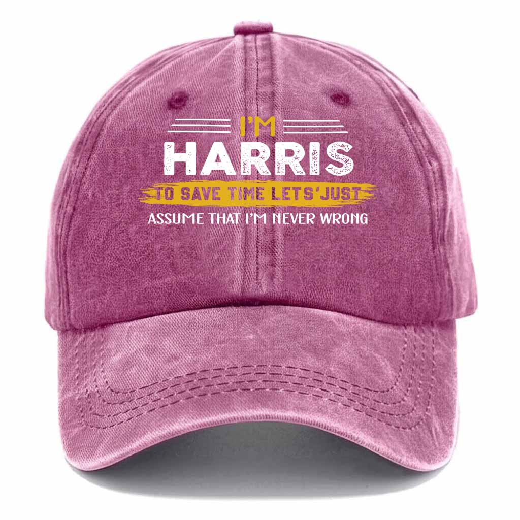 Harris Never Wrong Washed Baseball Cap