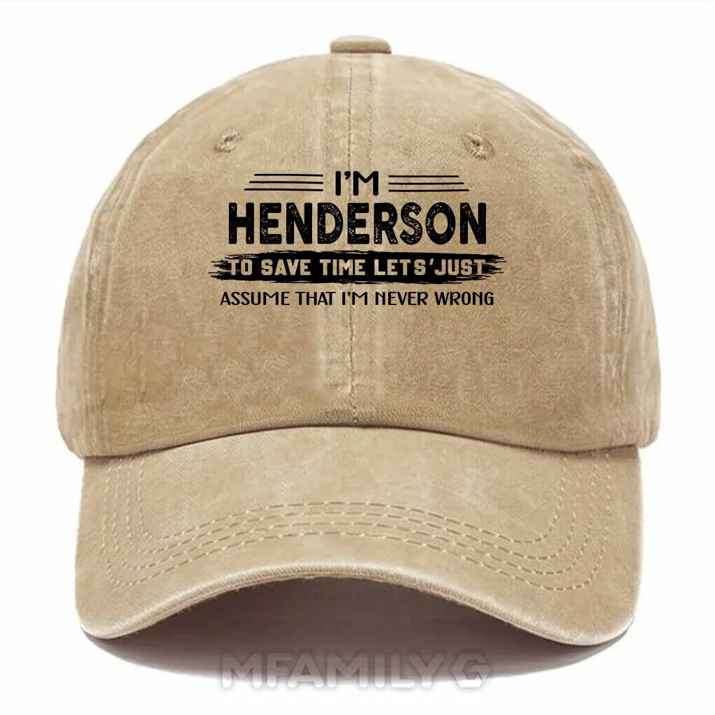 Henderson Never Wrong Washed Baseball Cap