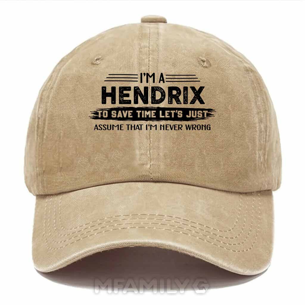 Hendrix Never Wrong Washed Baseball Cap