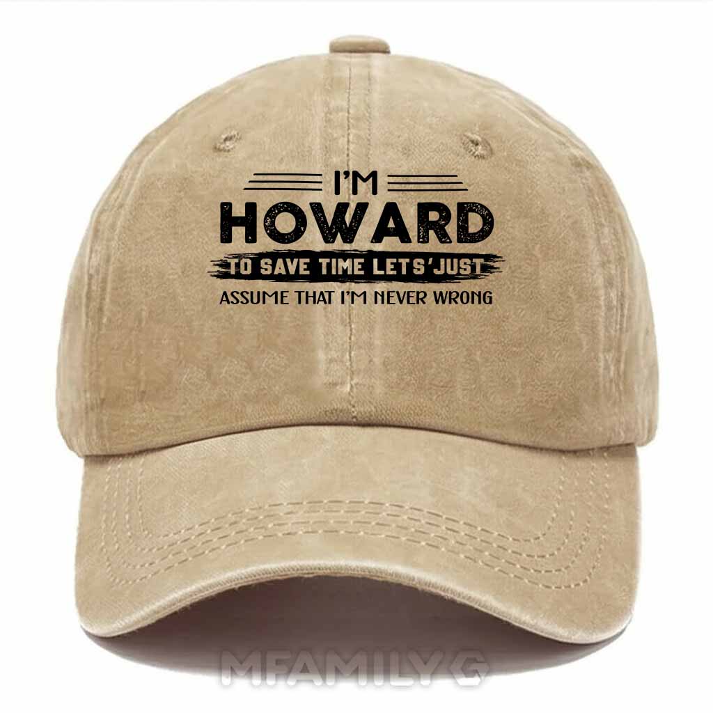 Howard Never Wrong Washed Baseball Cap