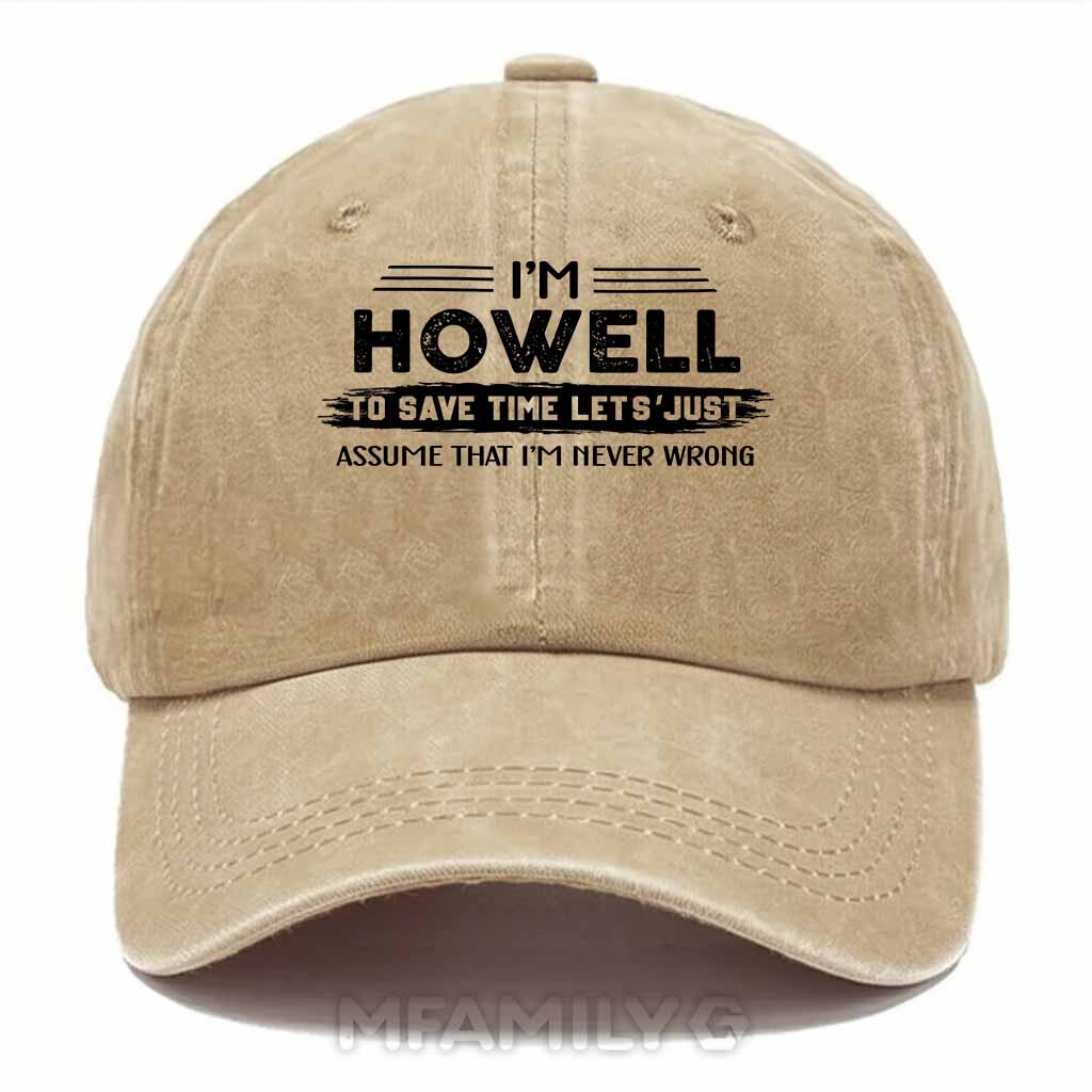 Howell Doing Howell Things Washed Baseball Cap