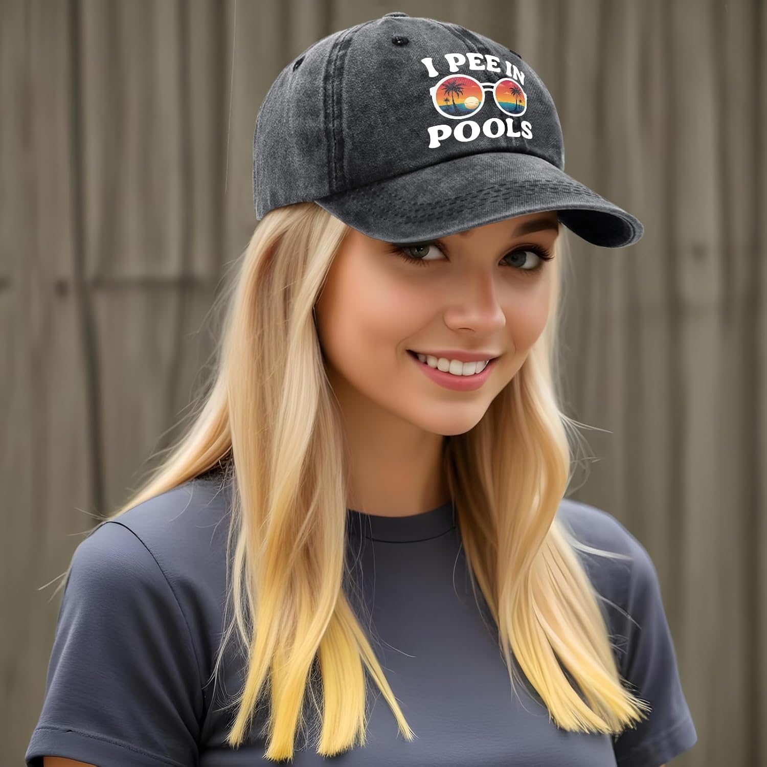 I Pee in Pools Vintage Washed Baseball Cap