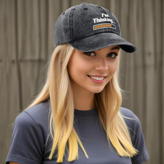 I m Thinking Vintage Washed Baseball Cap