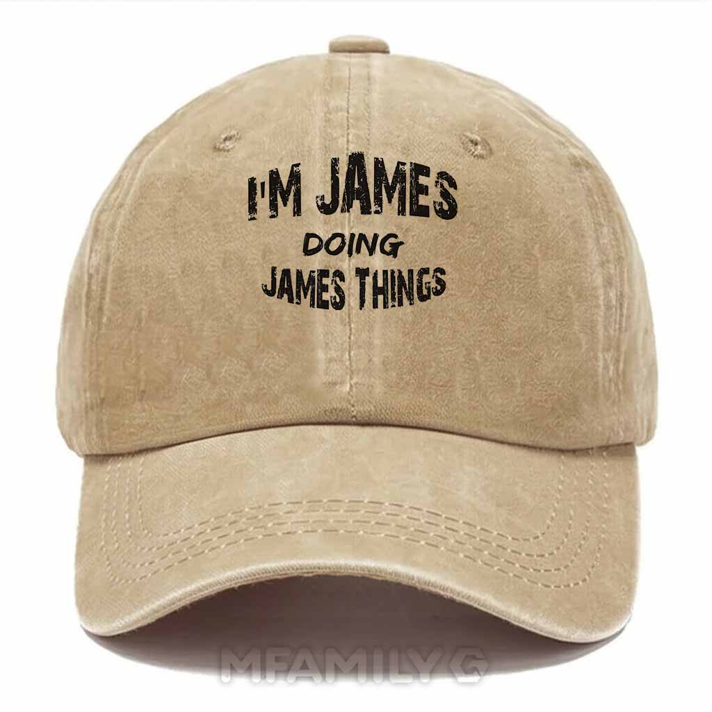 James Doing James Things Washed Baseball Cap