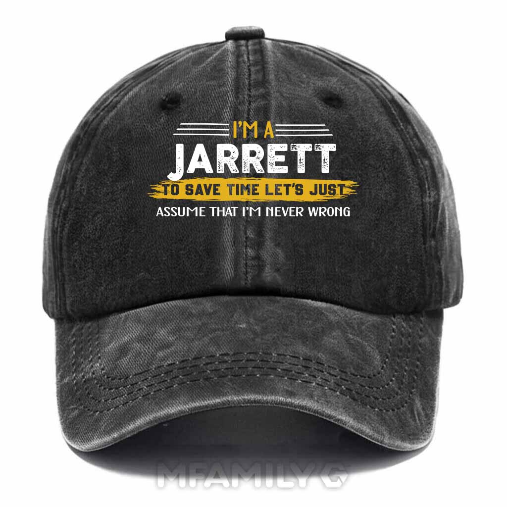 Jarrett Never Wrong Washed Baseball Cap