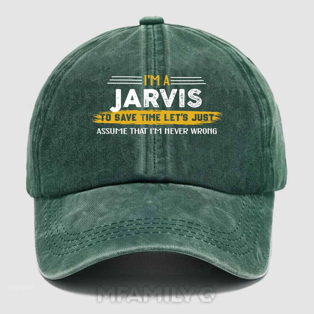 Jarvis Never Wrong Washed Baseball Cap