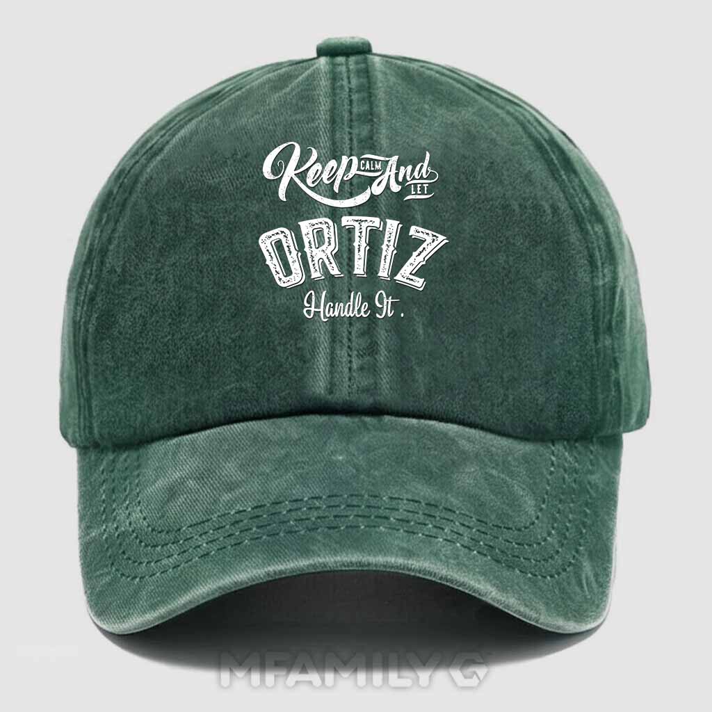 Keep Calm And Let Ortiz Handle It Washed Baseball Cap