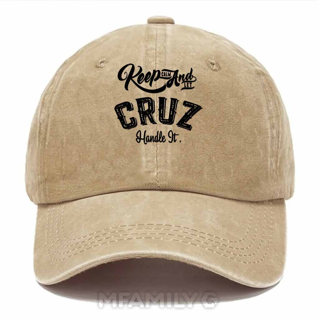 Keep Clam And Let Cruz Handle It Washed Baseball Cap