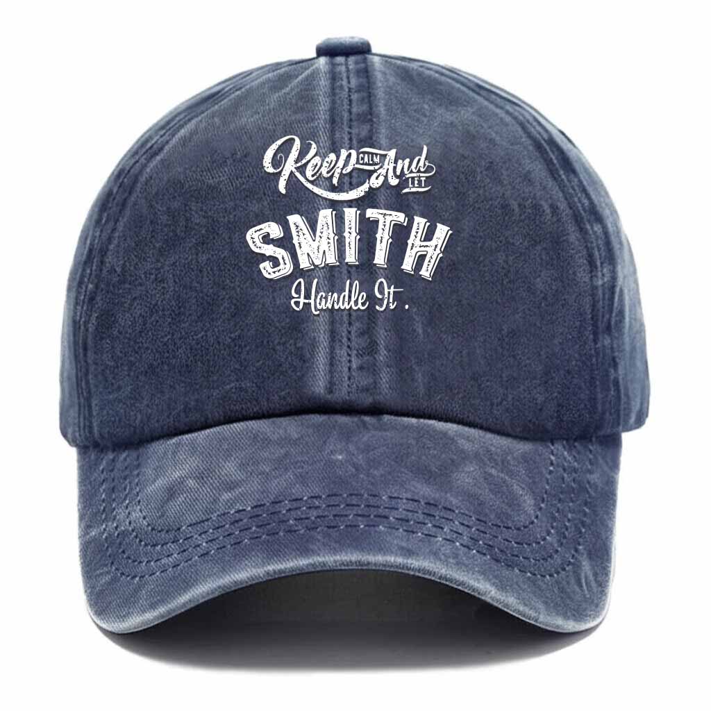 Keep Clam And Let Smith Handle It Washed Baseball Cap