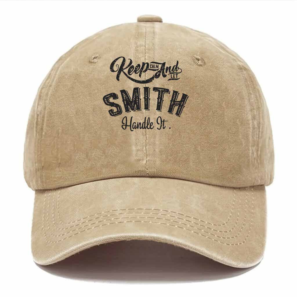 Keep Clam And Let Smith Handle It Washed Baseball Cap