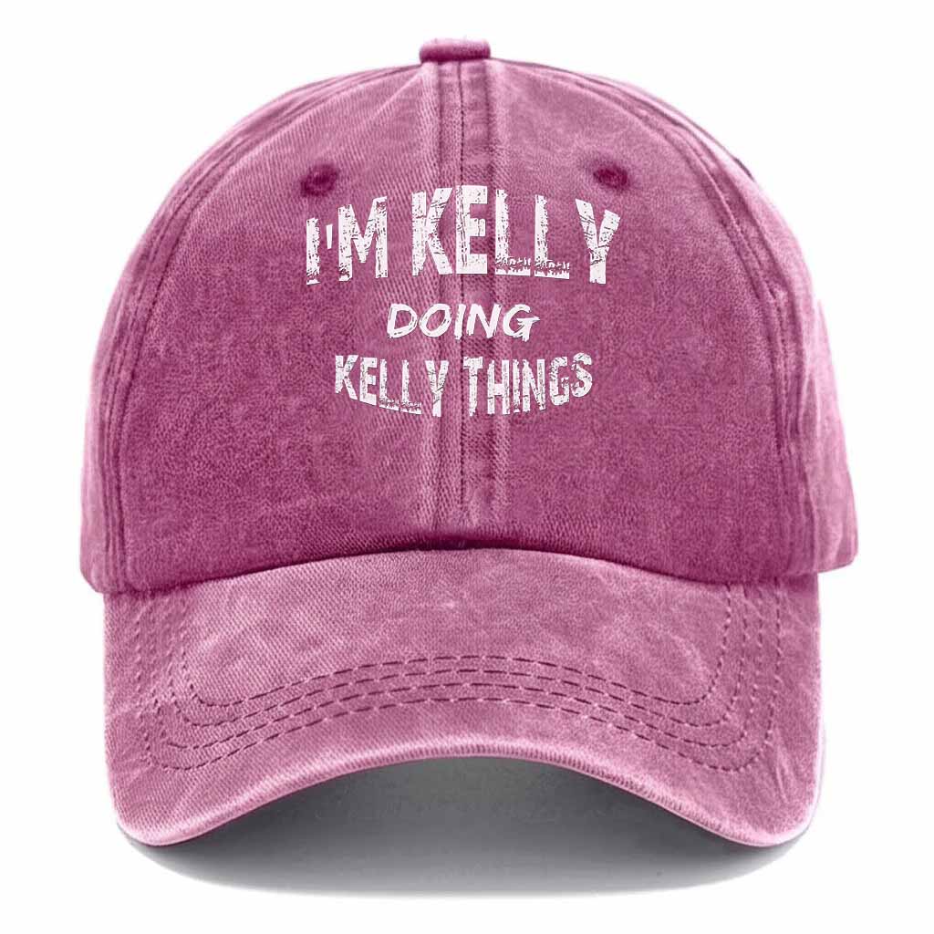 Kelly Doing Kelly Things Washed Baseball Cap