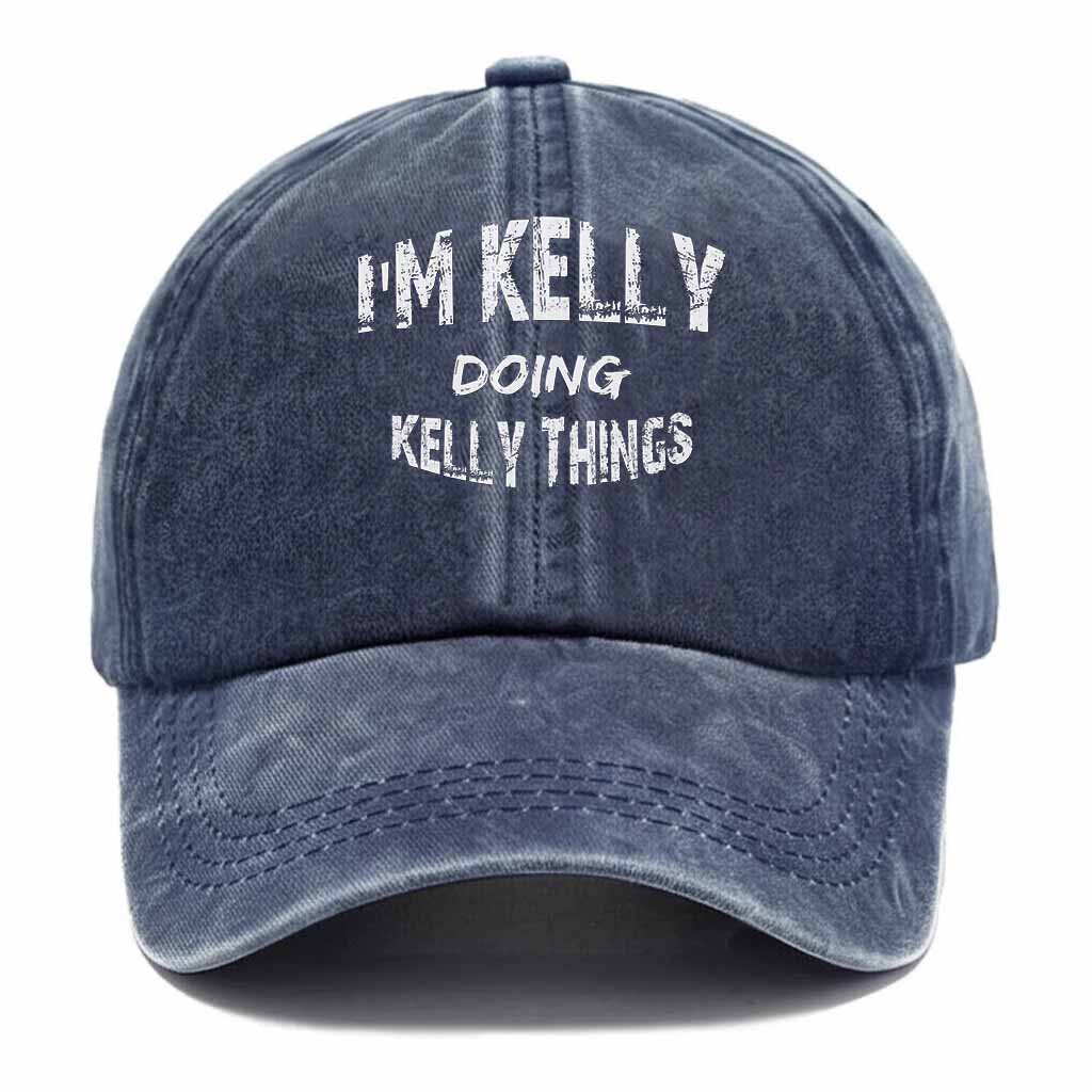 Kelly Doing Kelly Things Washed Baseball Cap