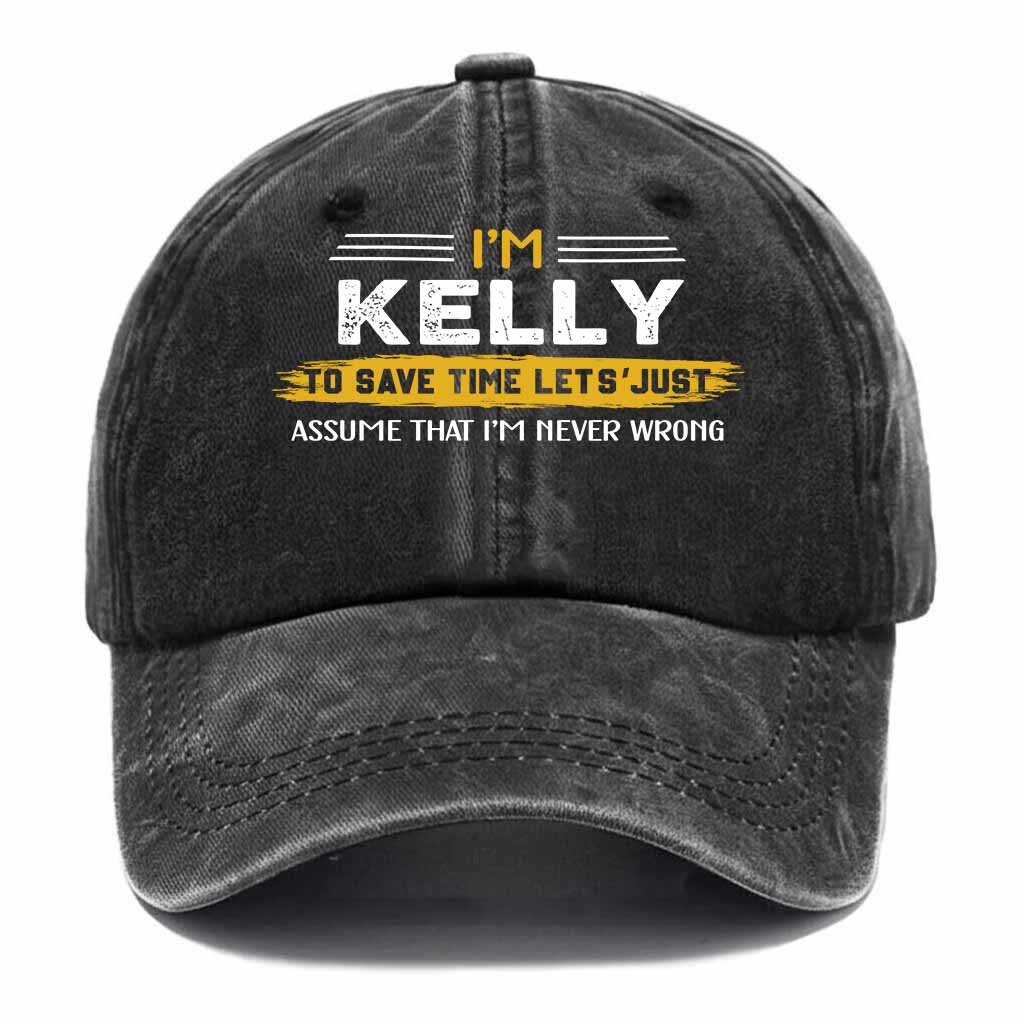 Kelly Never Wrong Washed Baseball Cap