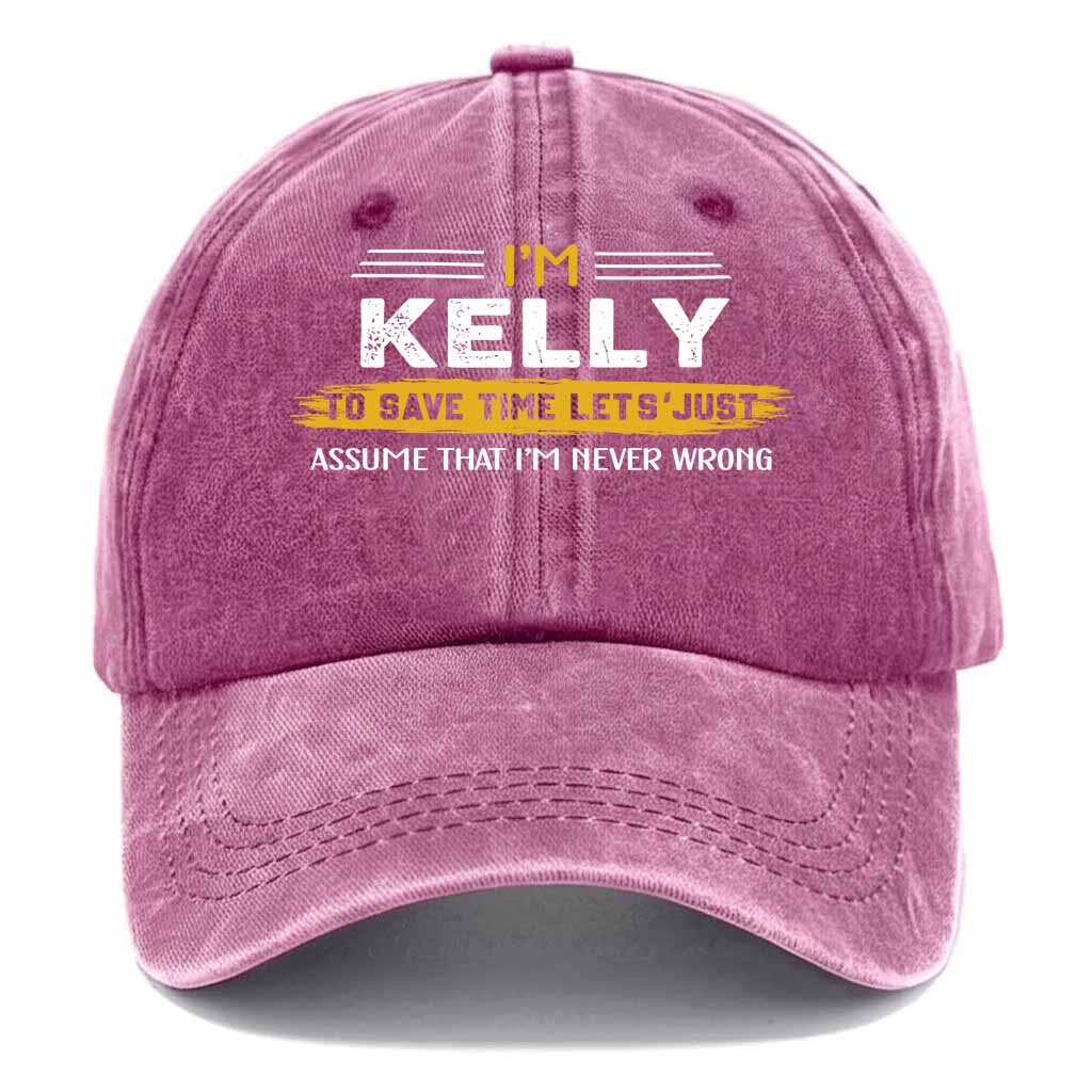 Kelly Never Wrong Washed Baseball Cap