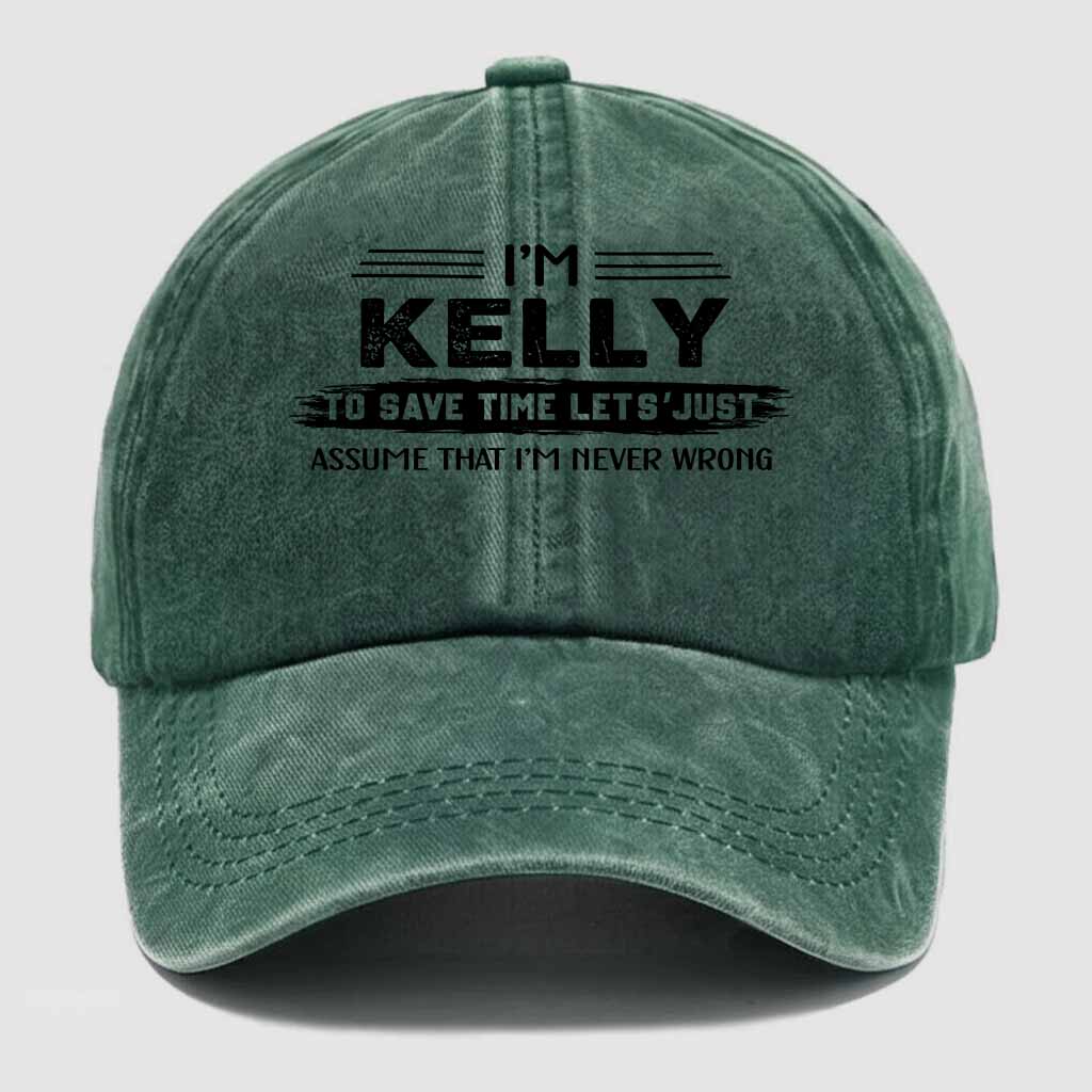 Kelly Never Wrong Washed Baseball Cap