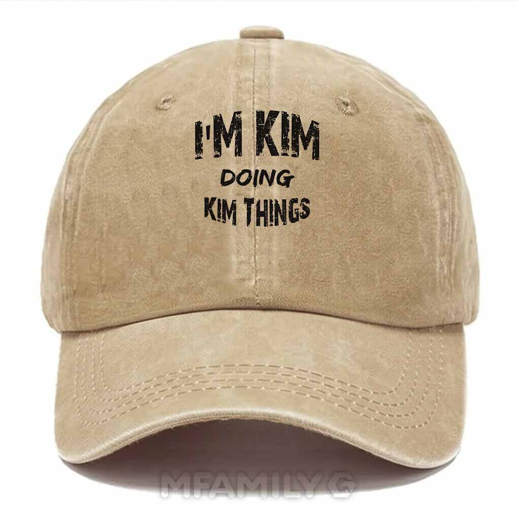 Kim Doing Kim Things Washed Baseball Cap