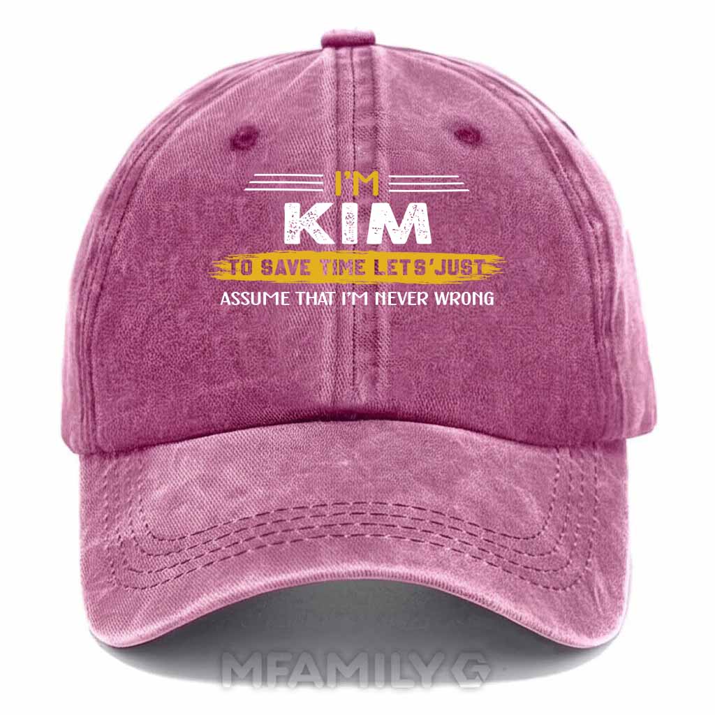 Kim Never Wrong Washed Baseball Cap