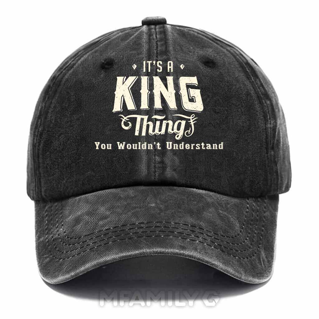 King Thing Washed Baseball Cap